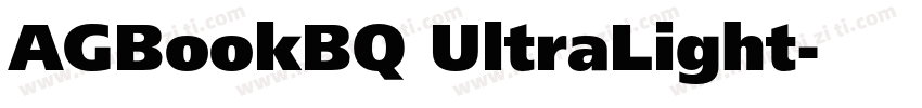AGBookBQ UltraLight字体转换